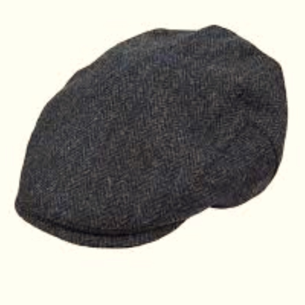 NWT Bailey of Hollywood TWEED FLAT CAP BLACK/Grey for men/women size S petit